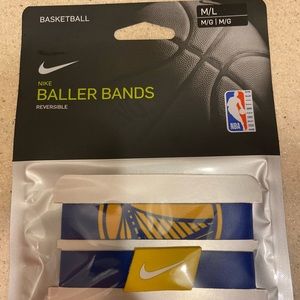 NIKE Reversible Baller Bands NBA Golden State Warriors Basketball Wristbands M/L